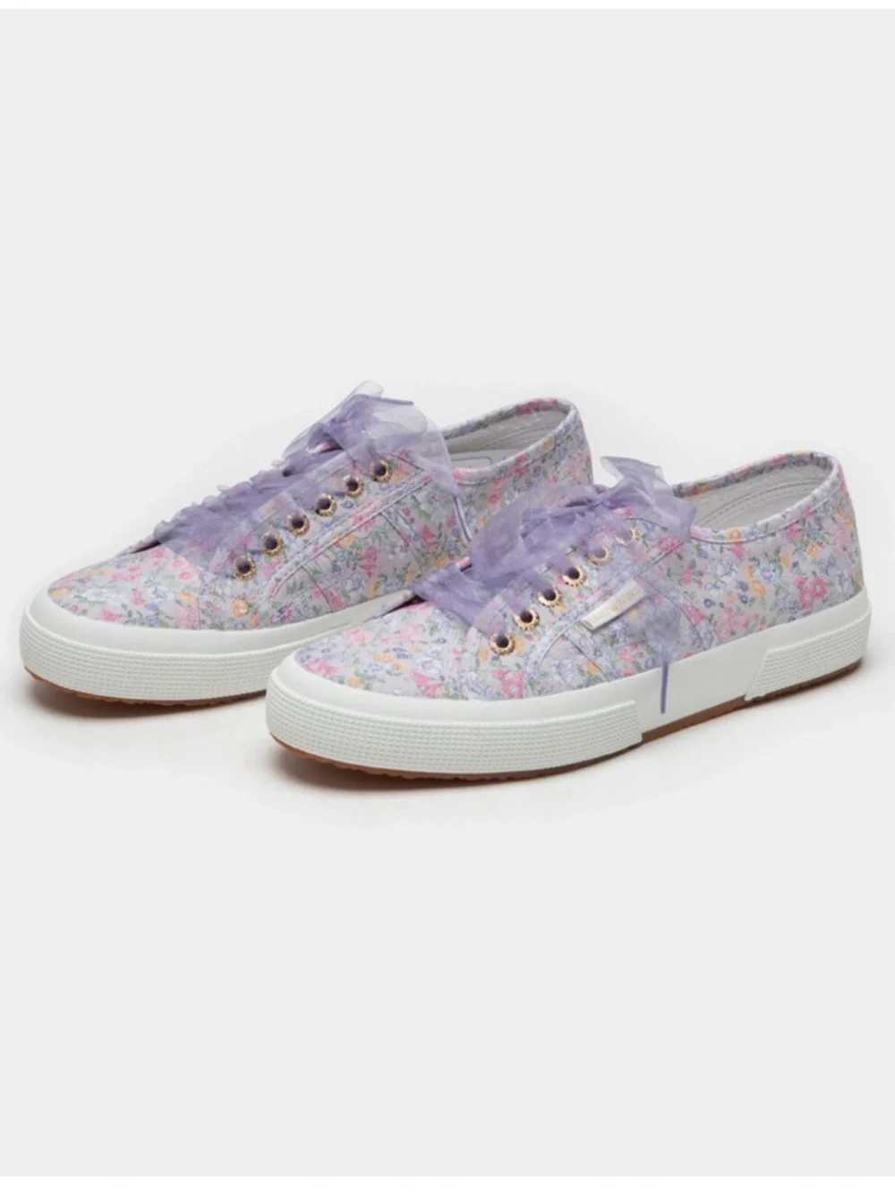 SUPERGA X Loveshackfancy 2750 Flowers Sneaker In Lavender 41 NIB - Picture 8 of 11